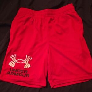 Under Armour Youth Large Vivid Red Sports Shorts